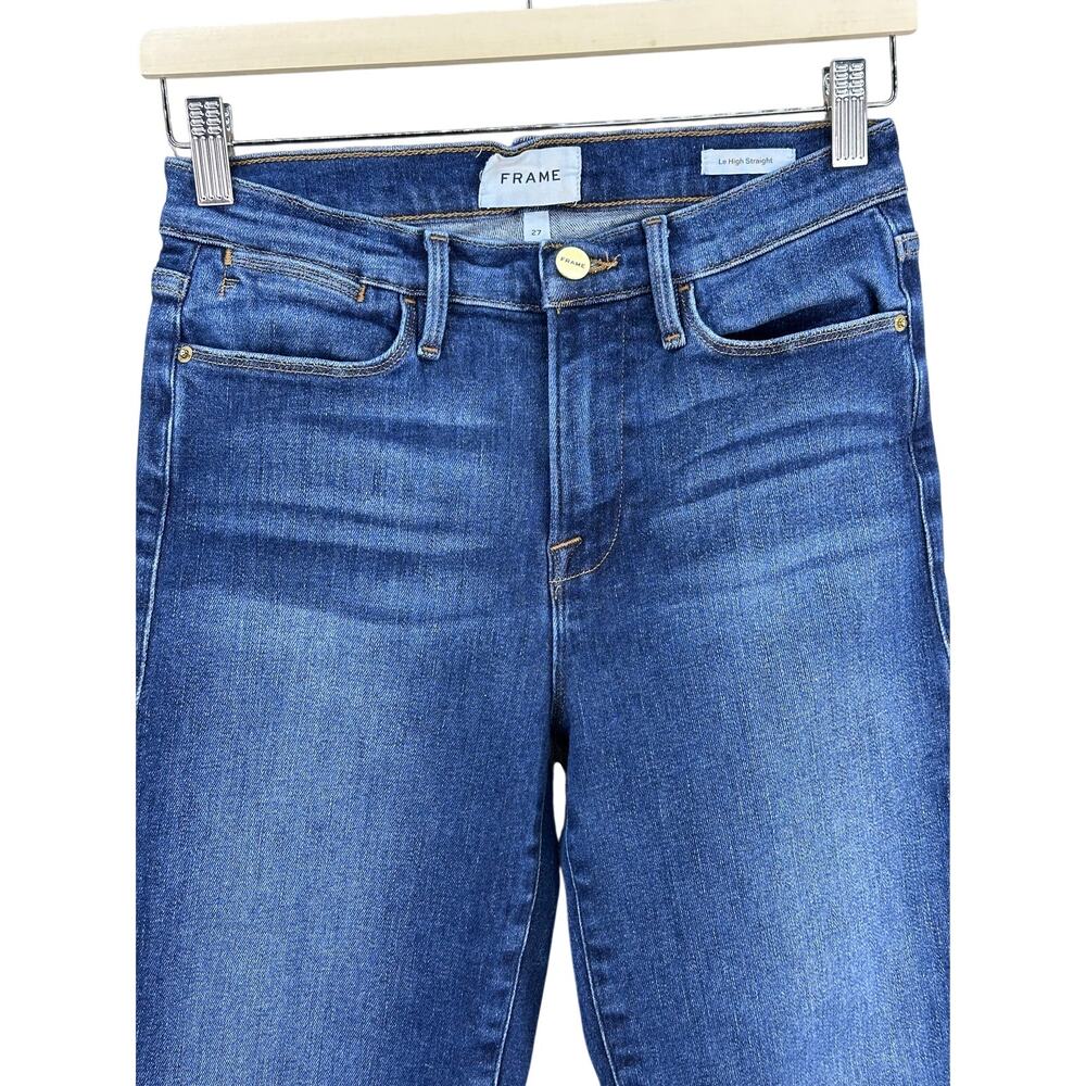 Frame Le High Straight Alessandro Wash Jeans Size 27 Cotton blend - Picture 3 of 12